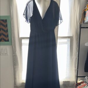Elegant Navy Blue bridesmaid/evening Dress